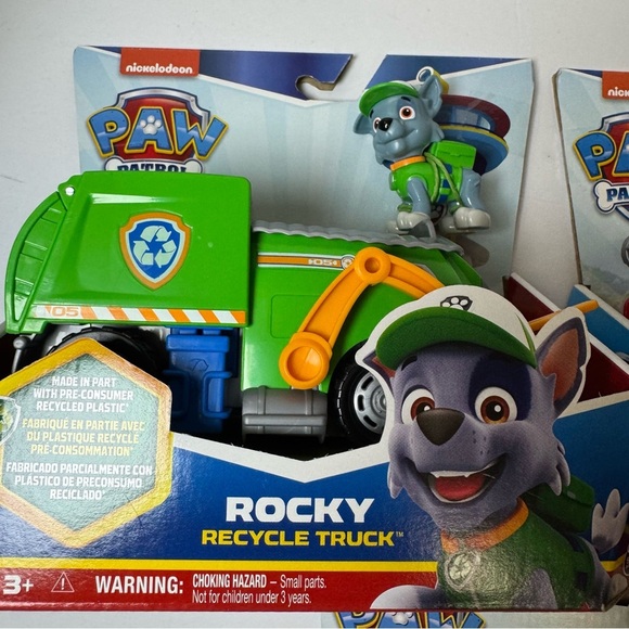 PAW Patrol, Rubble’s Bulldozer, Marshall’s Firetruck & Rocky Recycle Truck - Picture 4 of 13